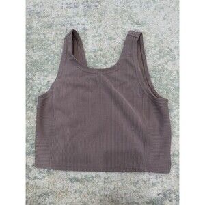 Lululemon Top Womens Size 8 Brown Ribbed Softstreme Cropped Tank